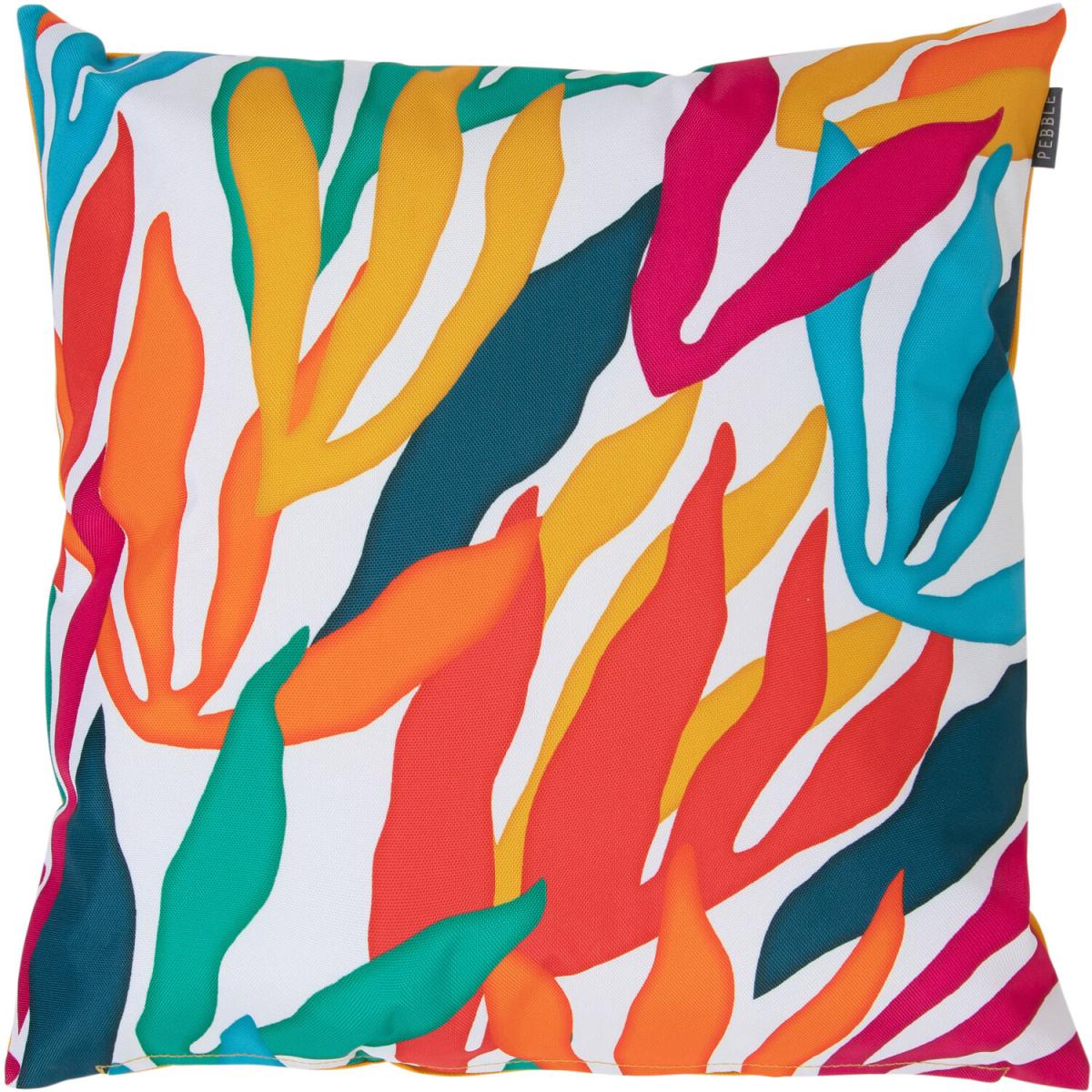 Abstract Palm Outdoor Cushion (Set of 4) - Yellow – image 2