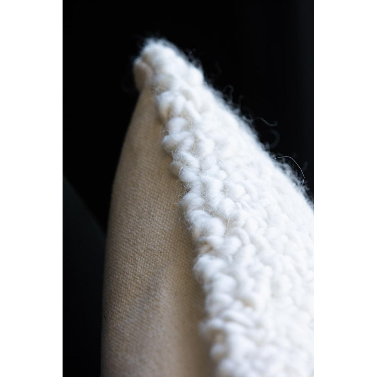 Cream Chunky Boucle Cushion – image 4