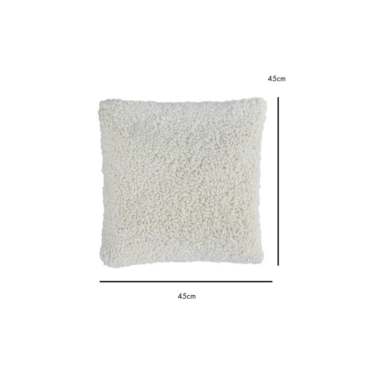 Cream Chunky Boucle Cushion – image 9