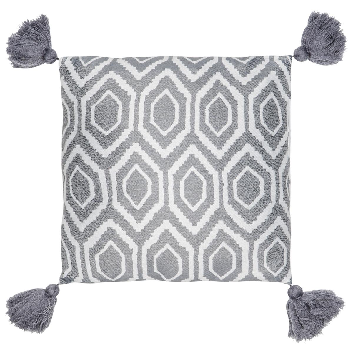 Iona Geo Tassel Cushion Grey - Grey – image 2