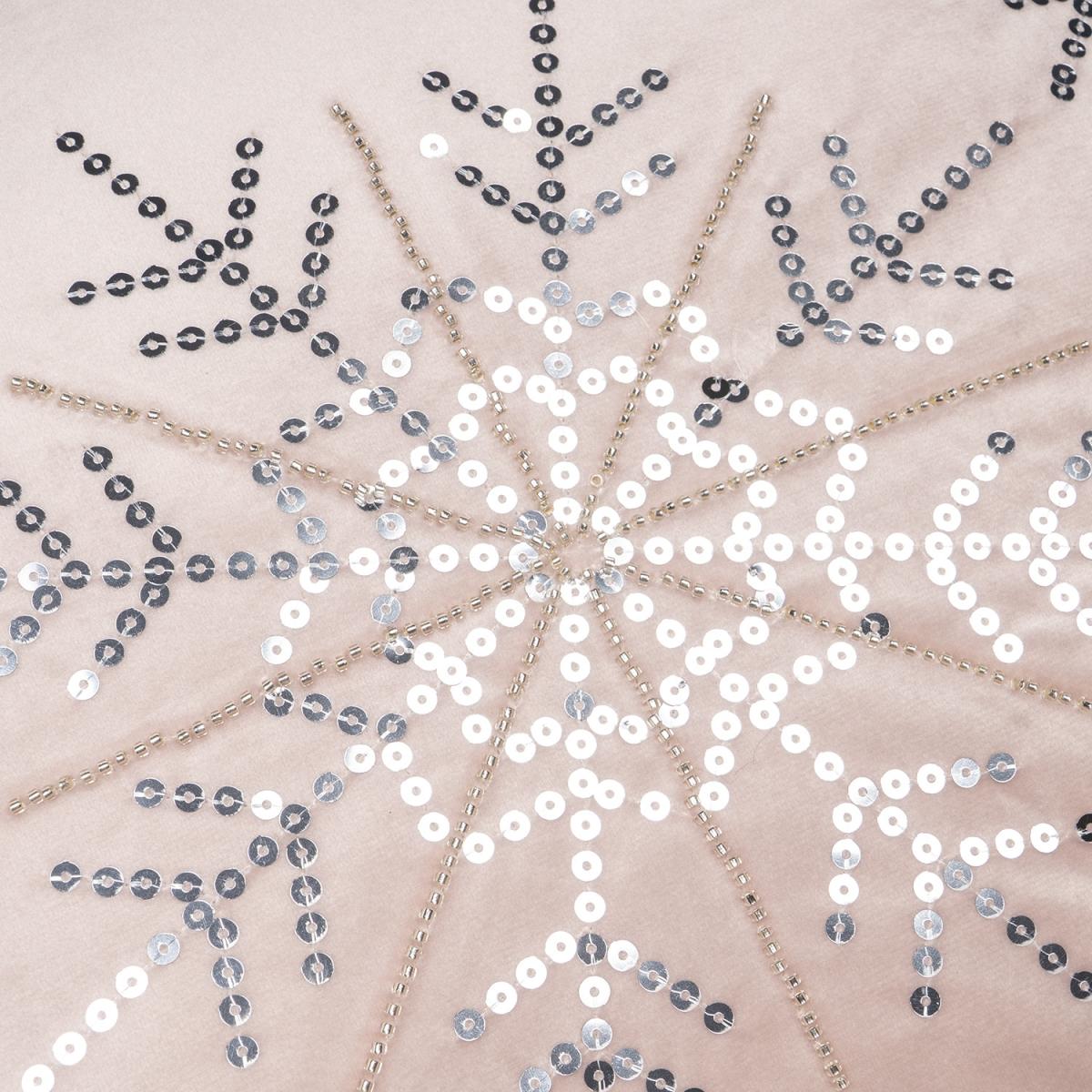Snowflake Beaded Cushion - Blush – image 2