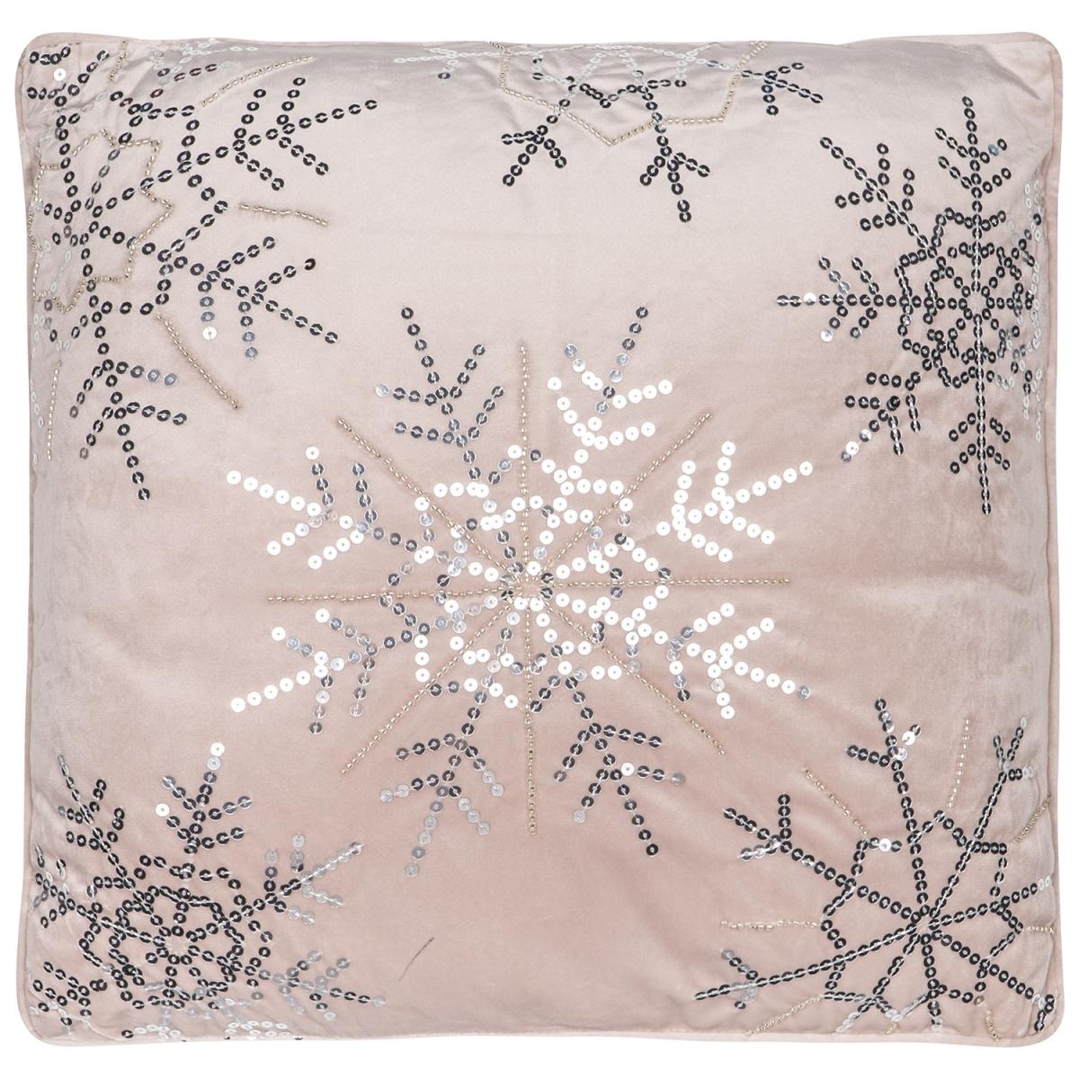 Snowflake Beaded Cushion - Blush – image 3