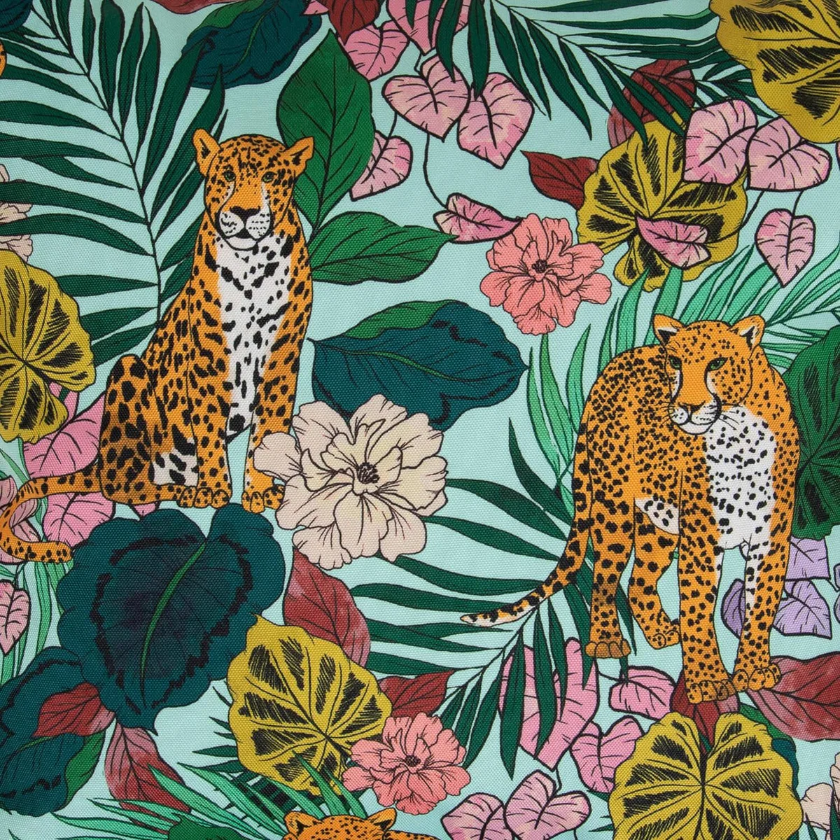 Cheeta Print Outdoor Cushion - Aqua – image 4