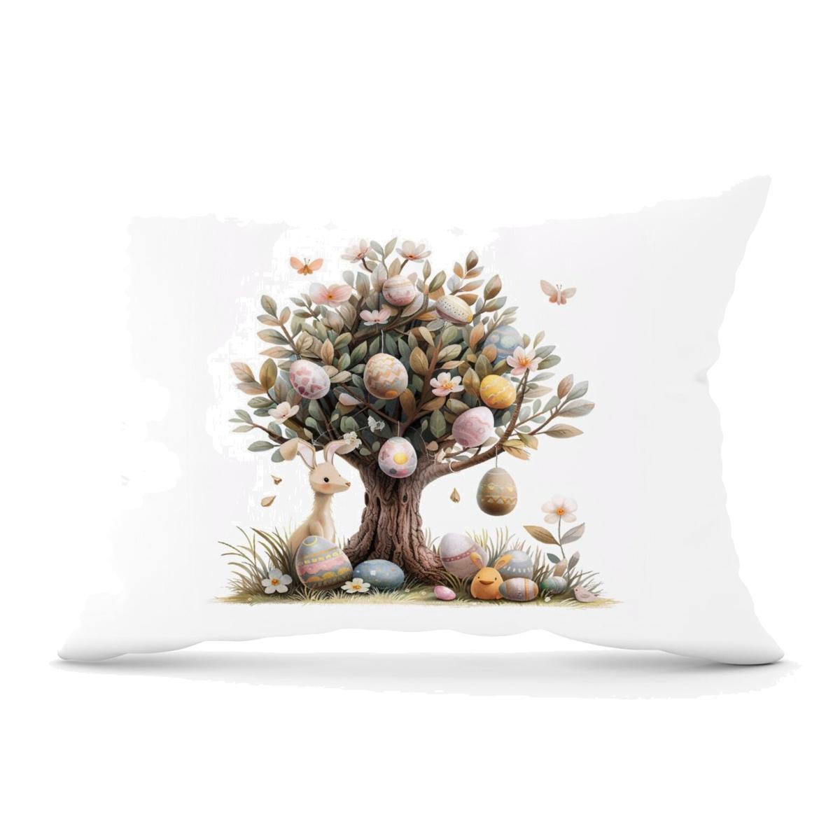 Easter Tree with Easter Eggs Cushion - Neutral / 33cm
