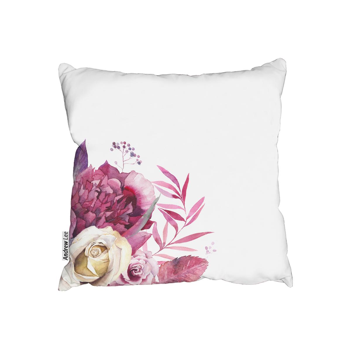 Pink Floral Cushion - White / 45cm – image 2