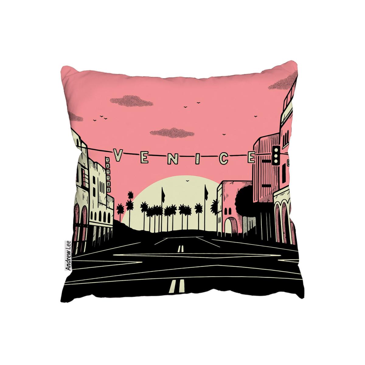 Venice Cali Sunset Outdoor Cushion - Pink / 60cm – image 2
