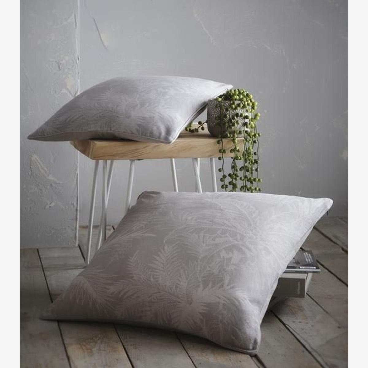 Hot House Feather Cushion - Light Grey