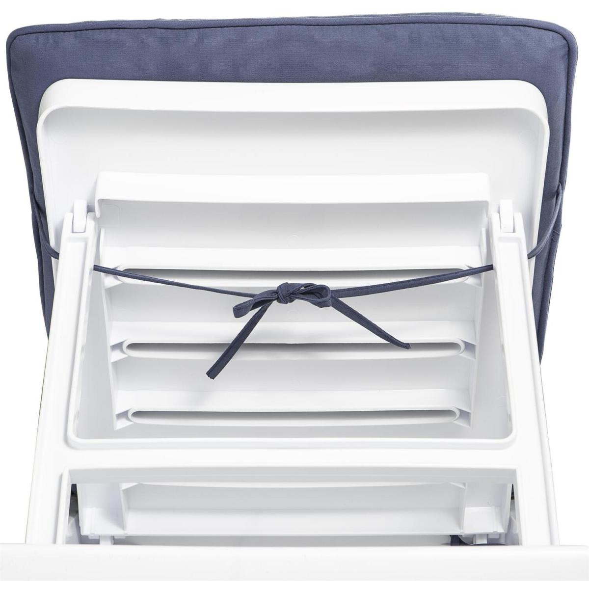 Master Garden Sun Lounger Cushions - 180cm - Pack of 2 - Navy / Blue – image 3