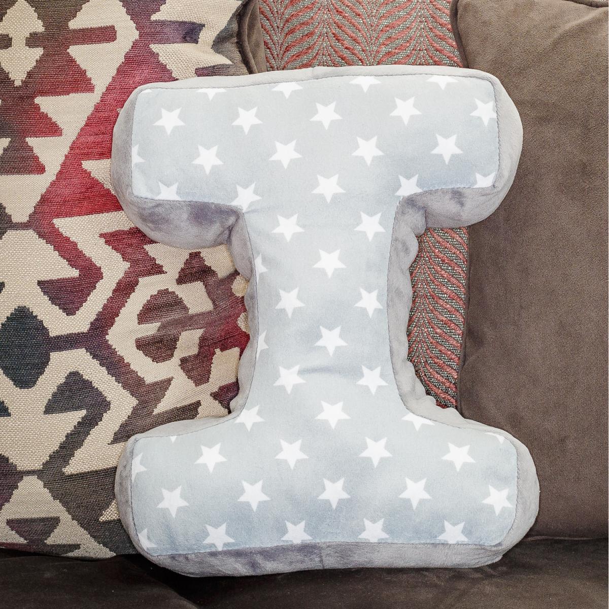 Letter Cushion I - Grey/White – image 2