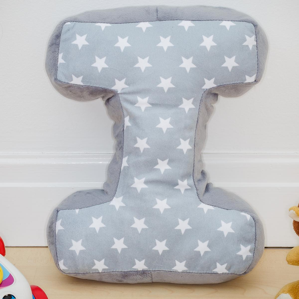 Letter Cushion I - Grey/White – image 1