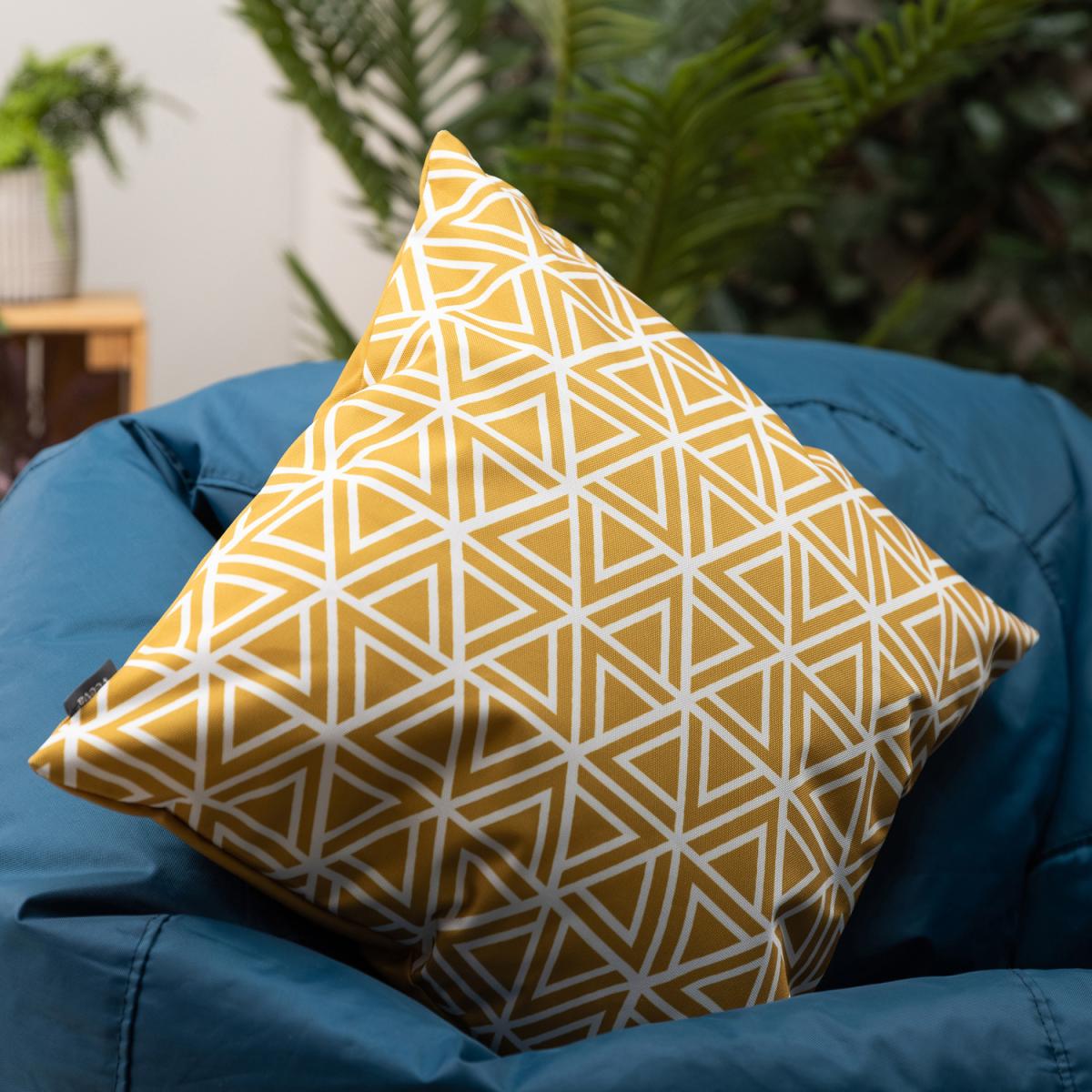 Geometric Print Outdoor Cushion - Yellow / 4 – image 8