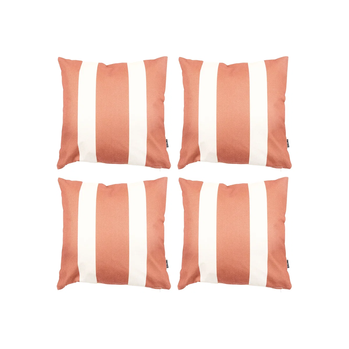 icon 43x43cm Cushion, Deck Stripe, Set of 4 - Burnt Orange