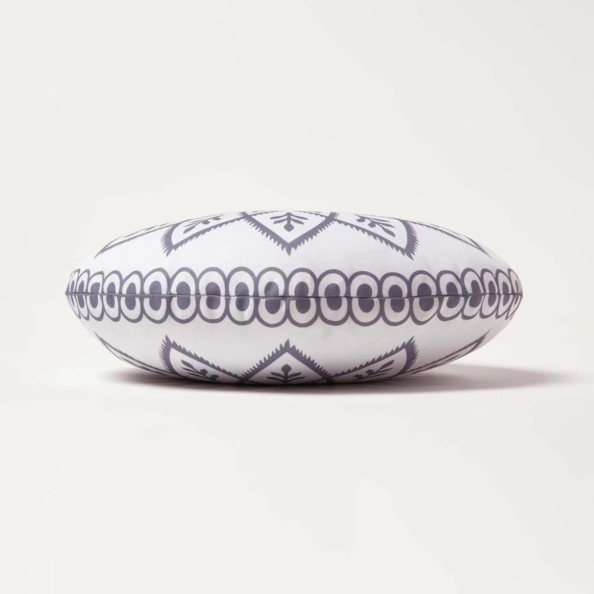 Henna Round Grey Outdoor Cushion - Grey – image 3