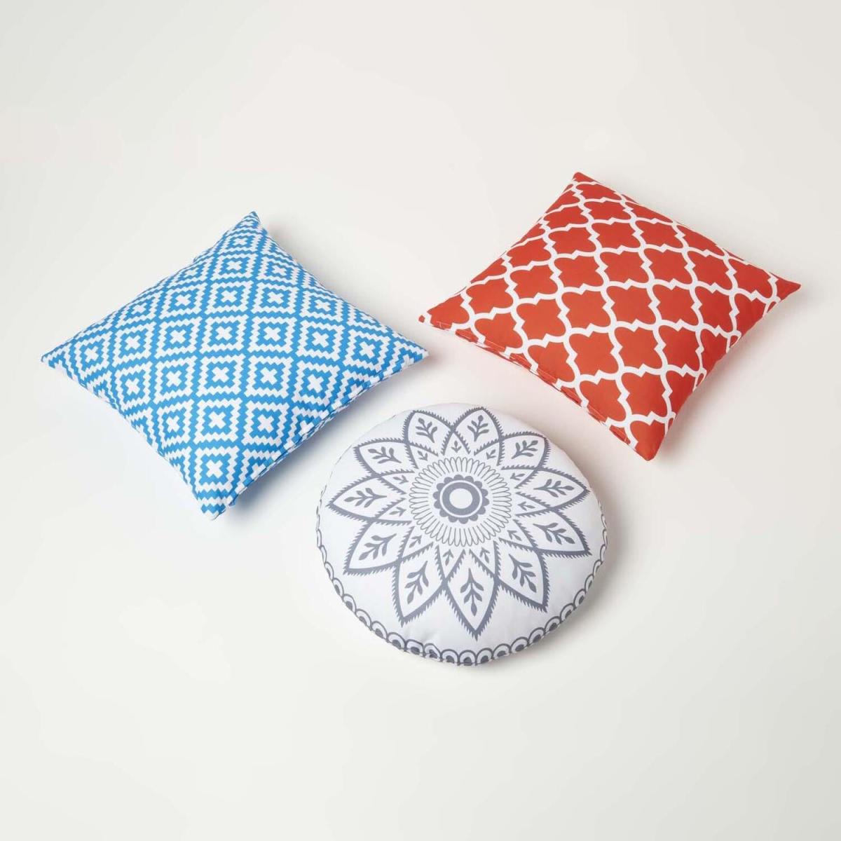 Henna Round Grey Outdoor Cushion - Grey – image 4