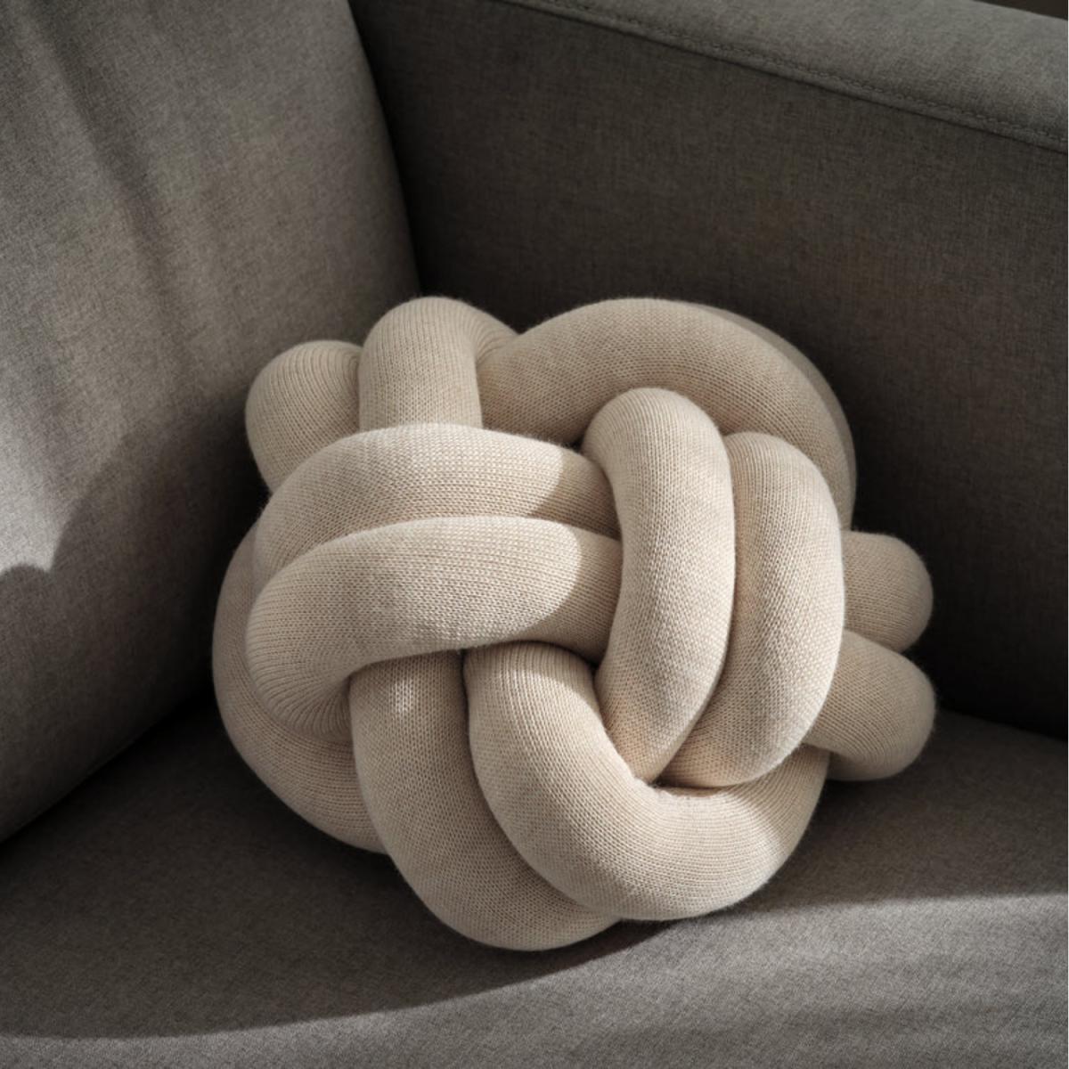 Beige Ultra soft Mini Jumbo Knot Pillow - Beige – image 1