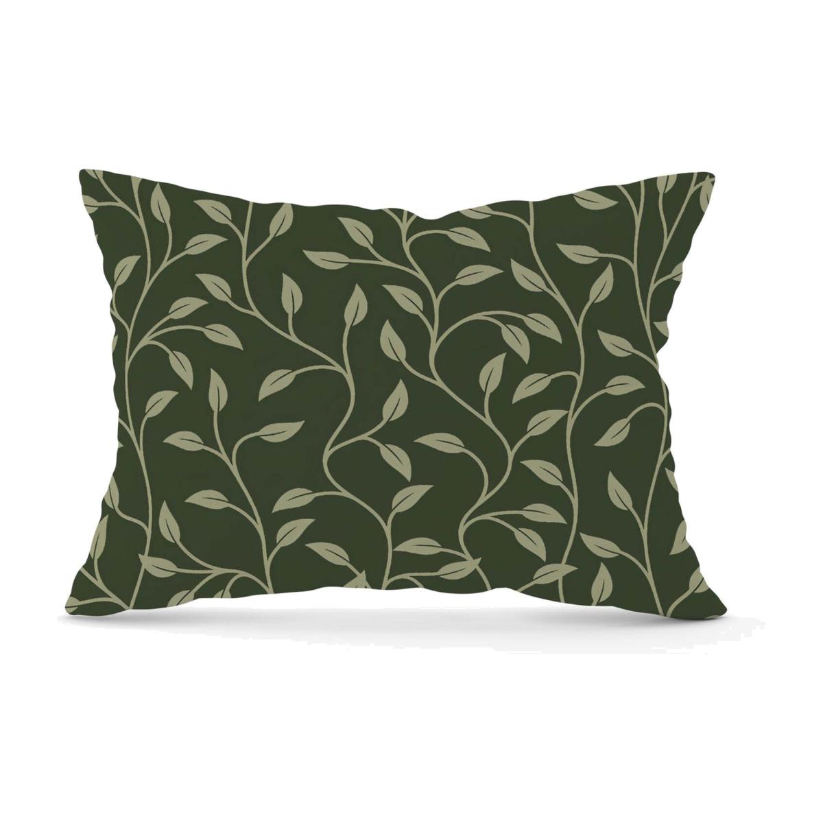 Green Shrub With Leaves Cushion - Green / 28cm