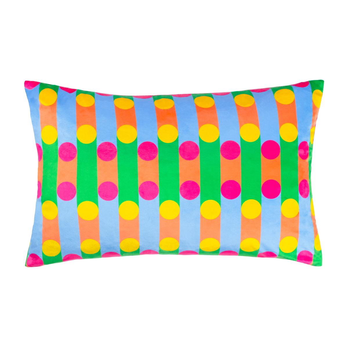 Bon Bon Velvet Cushion - Multicolour / Feather