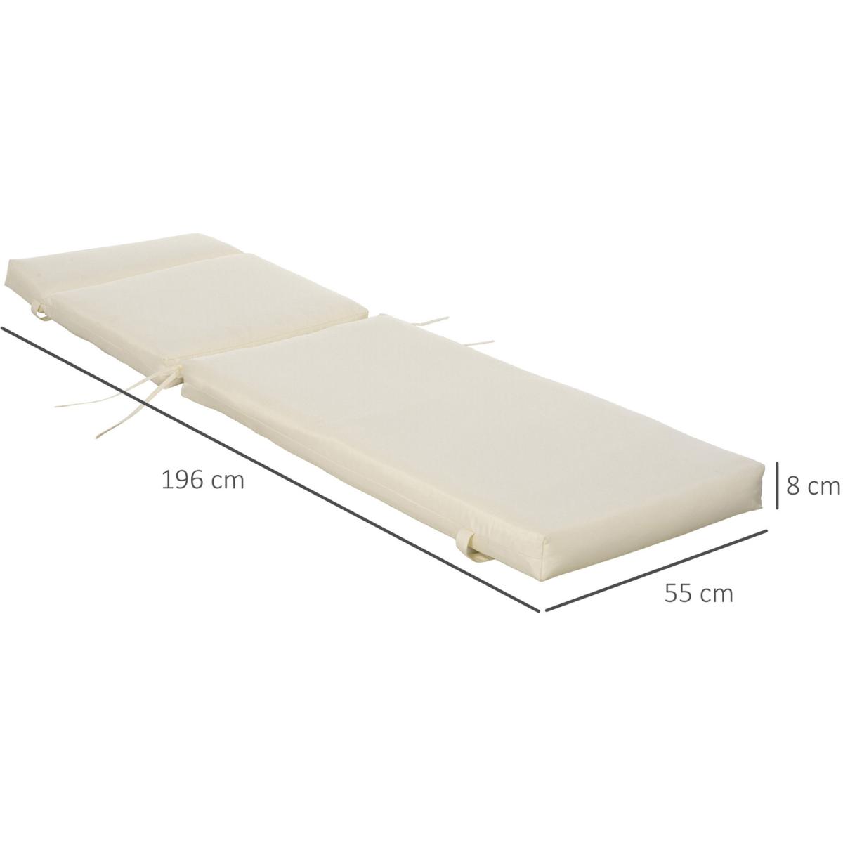 Set of 2 Sun Lounger Cushion - Cream – image 3