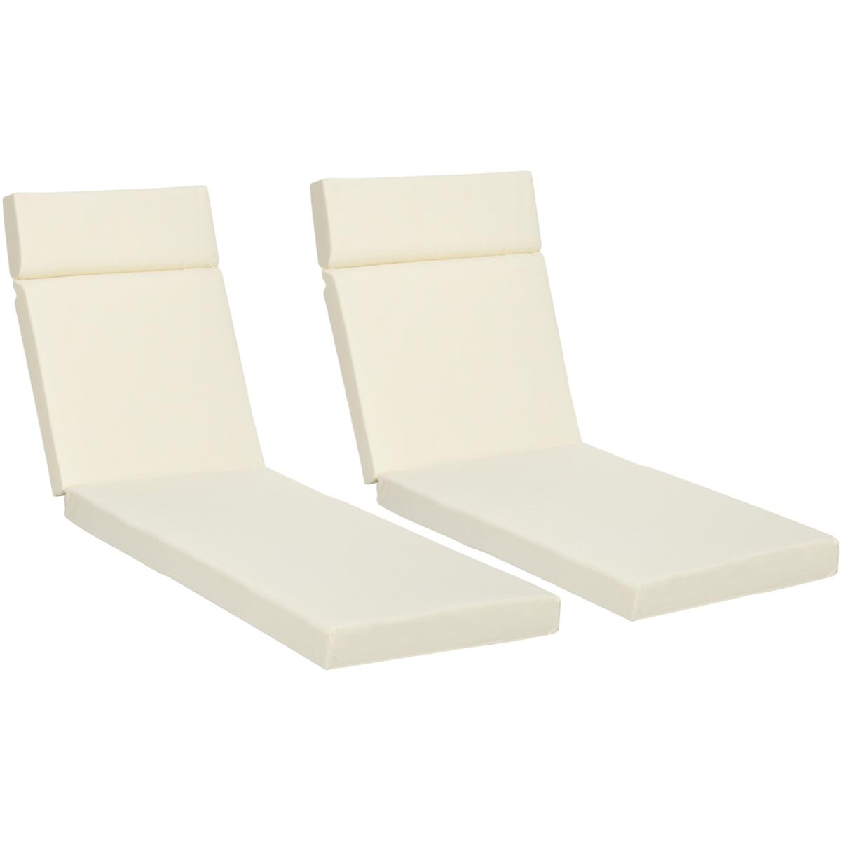 Set of 2 Sun Lounger Cushion - Cream – image 8
