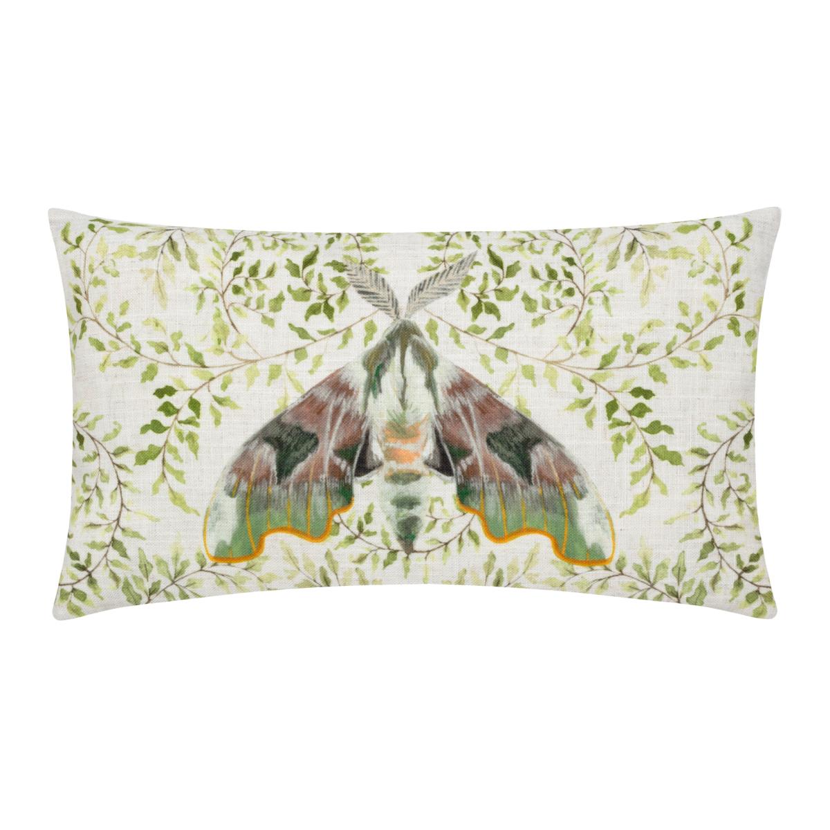 Shugborough Moth Traditional Cushion - Multicolour / 80 Feather 20 Polyester / 80 Polyester 20 Feather