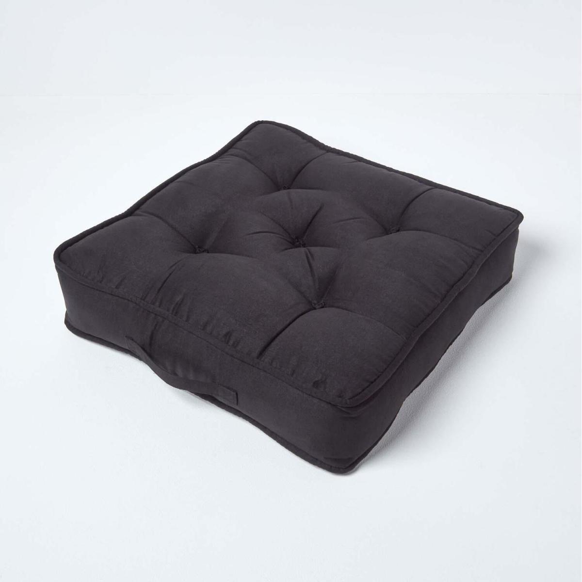 Armchair Booster Cushion with Faux Suede Cover - Black – image 2