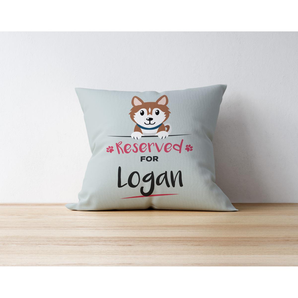 Personalised Brown Husky Cushion – image 2