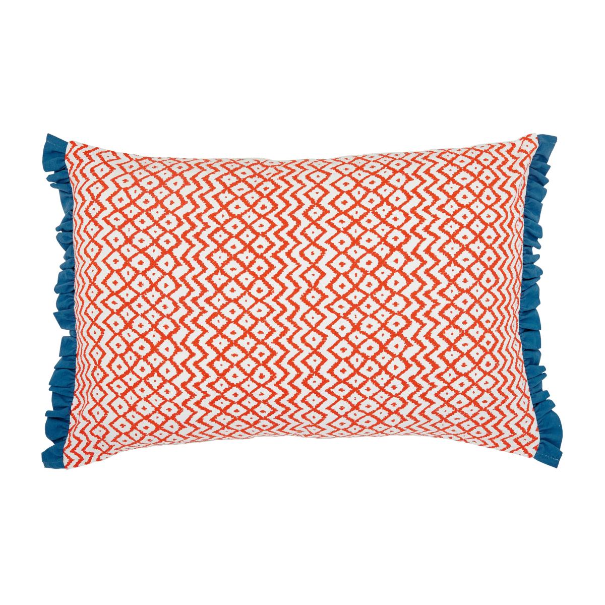 Emperor Peony Geometric Cushion by Sanderson in Apricot 40x60cm – image 1