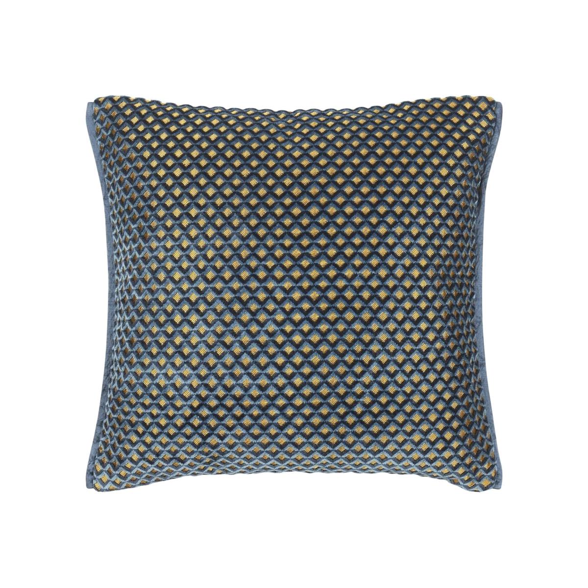 Designers Guild Portland Geometric Cushion in Delft Blue – image 1