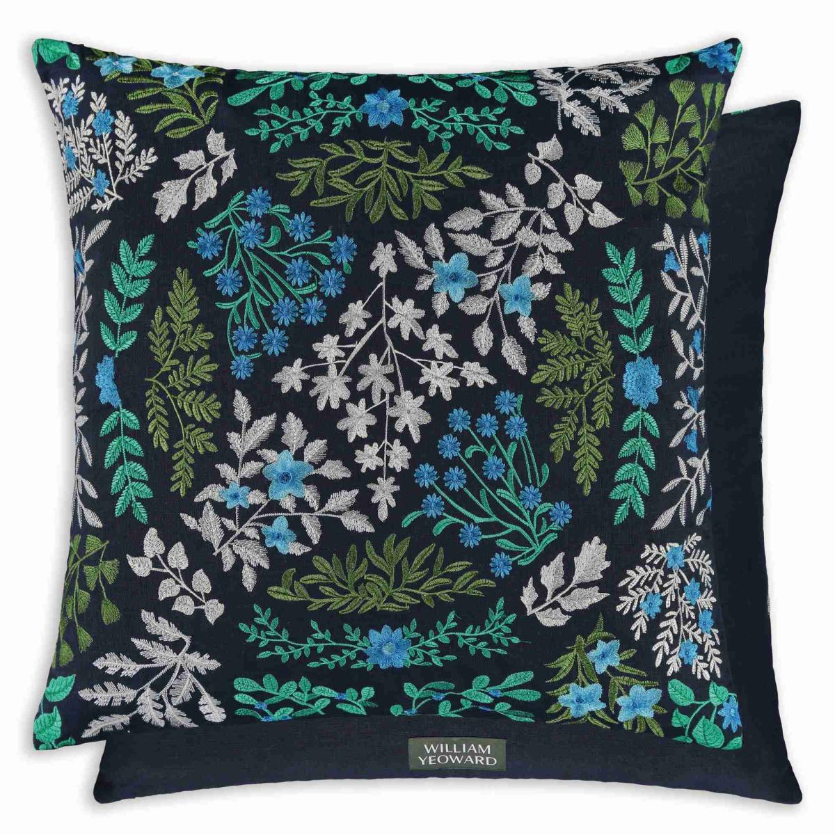 Somerley Cushion by William Yeoward in Ocean Blue60x60cm – image 2