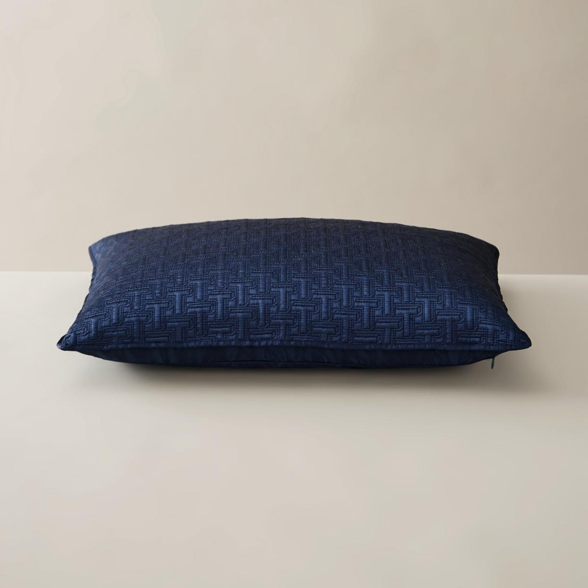 T Quilted Geometric Cushion by Ted Baker in Navy Blue60x40cm