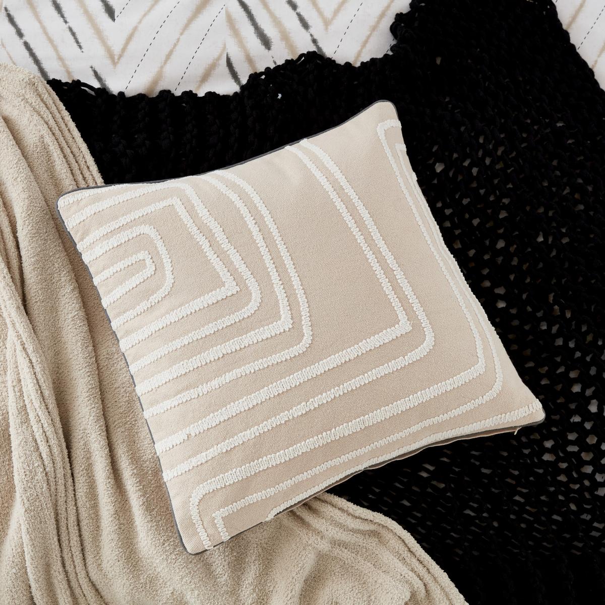 Nalu Kaia Cushion by Nicole Scherzinger in Linen & Ivory 50x50cm – image 2