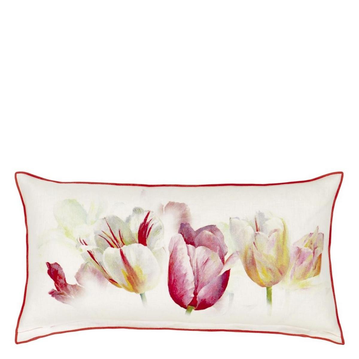 Designers Tulip Garden Floral Cushion in Azalea Pink – image 2