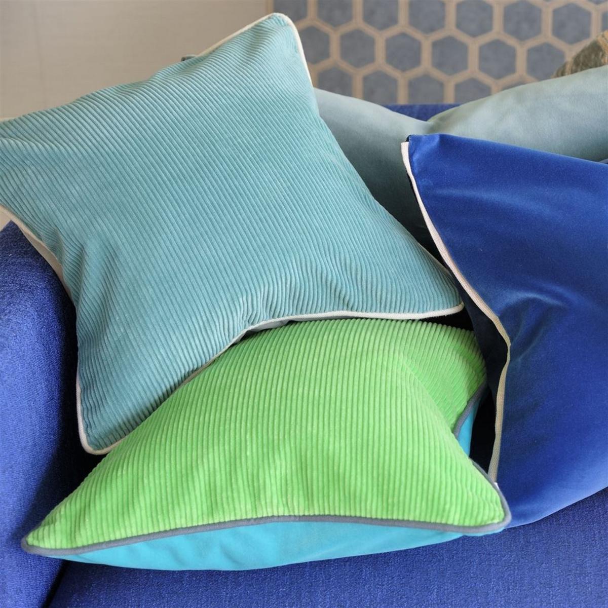 Designers Guild Corda Cushion in Apple Green – image 1