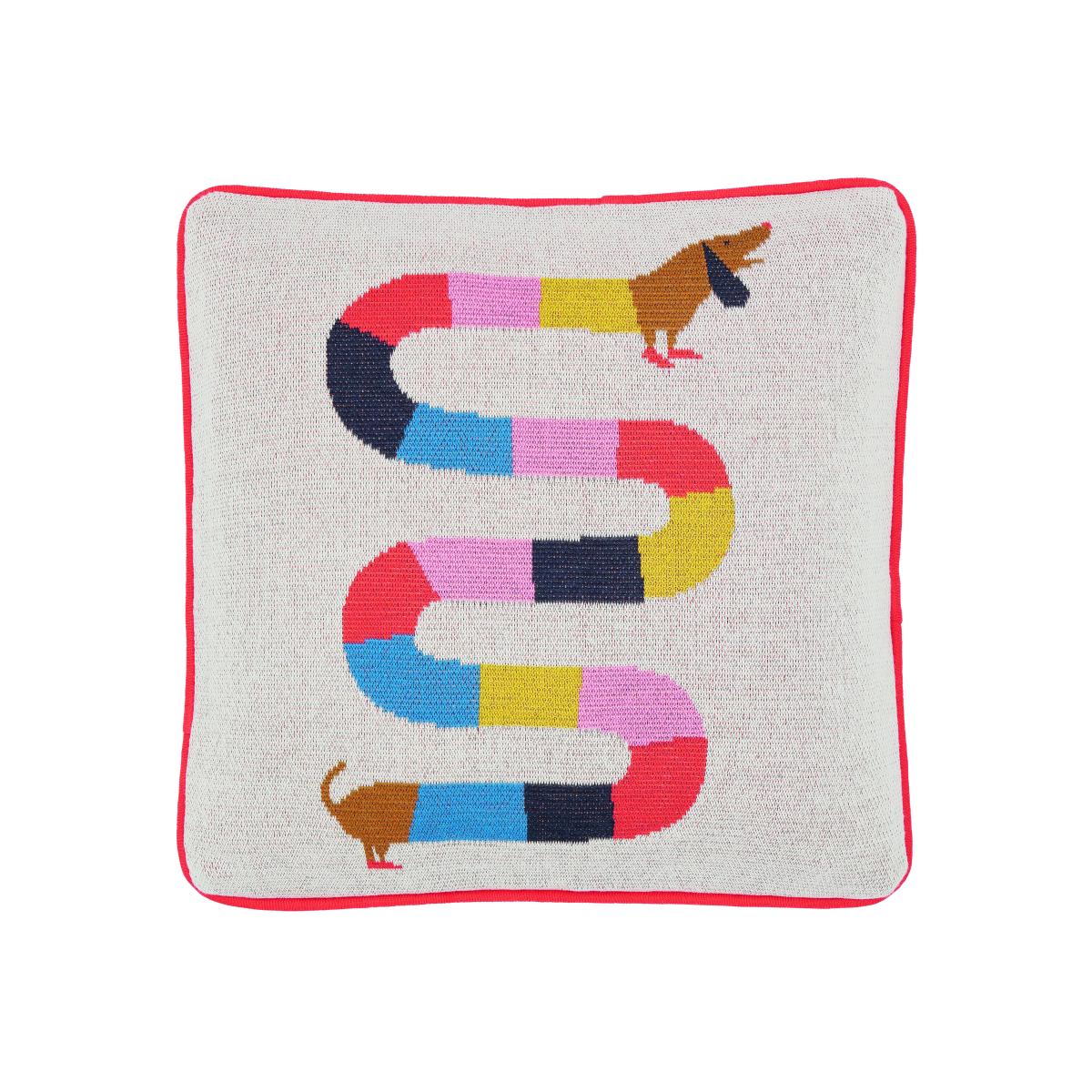 Lighthouse Stripe Cotton Cushion by Joules in Multi45x45cm