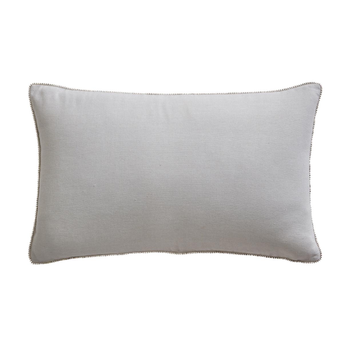 Diamante Trim Boudoir Cushion By Tess Daly in Silver Grey&nbsp;50x30cm – image 2