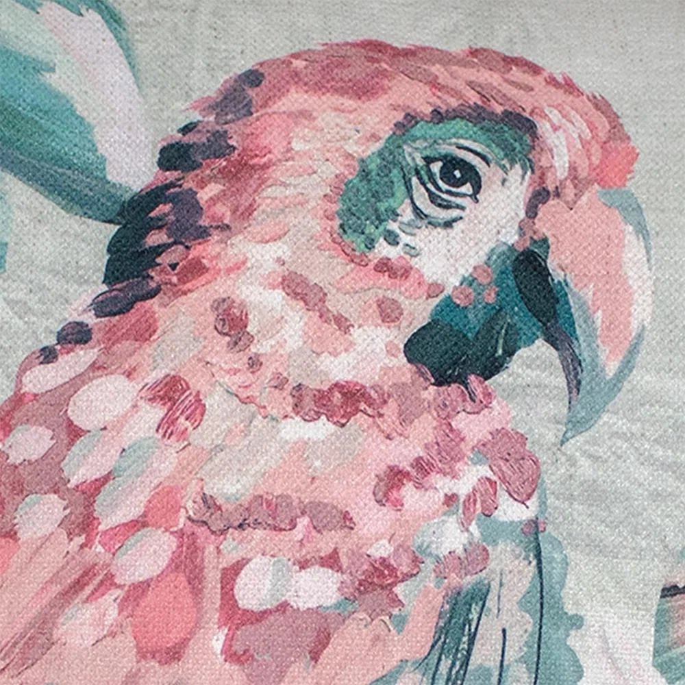 Calypso Floral Bird Cushion in Blush Teal&nbsp;45x45cm – image 2