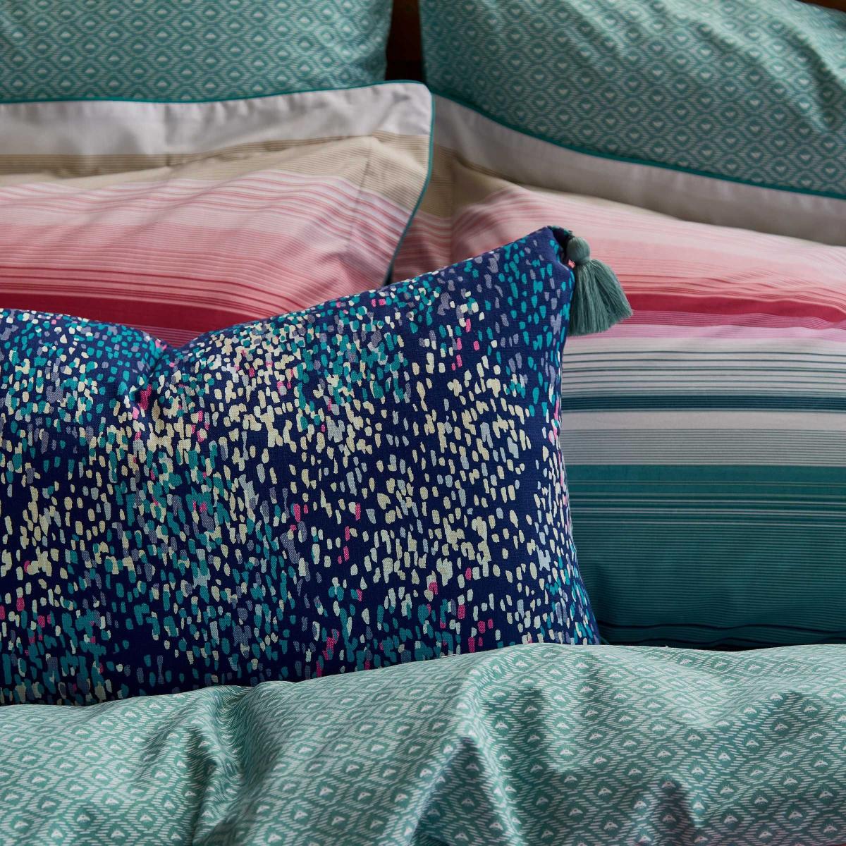 Cotswold Rain Cotton Cushion by Joules in Multi – image 2