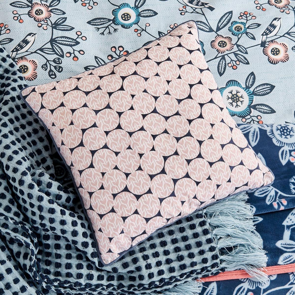 Jay Geometric Cushion by Helena Springfield in Sky Blue – image 1