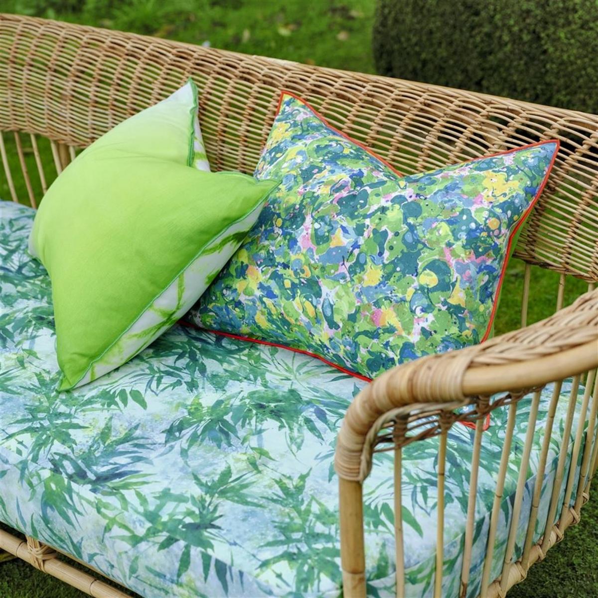Odisha Outdoor Cushion By Designers Guild in Peridot Green – image 1