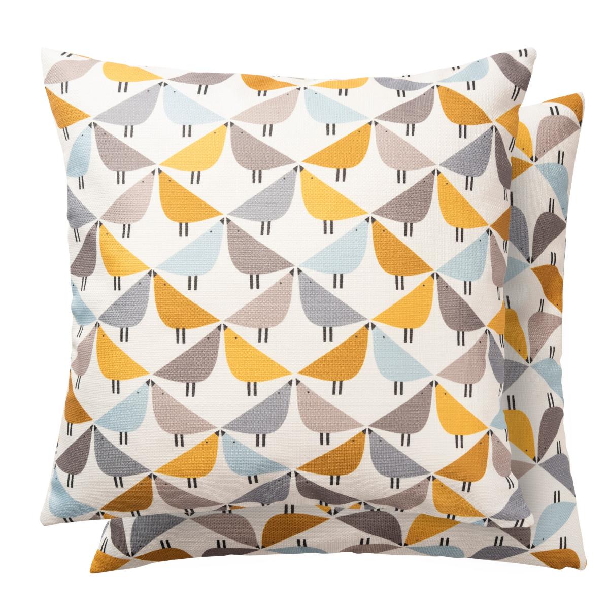 Lintu Bird Indoor Outdoor Cushion By Scion in Dandelion Yellow – image 2