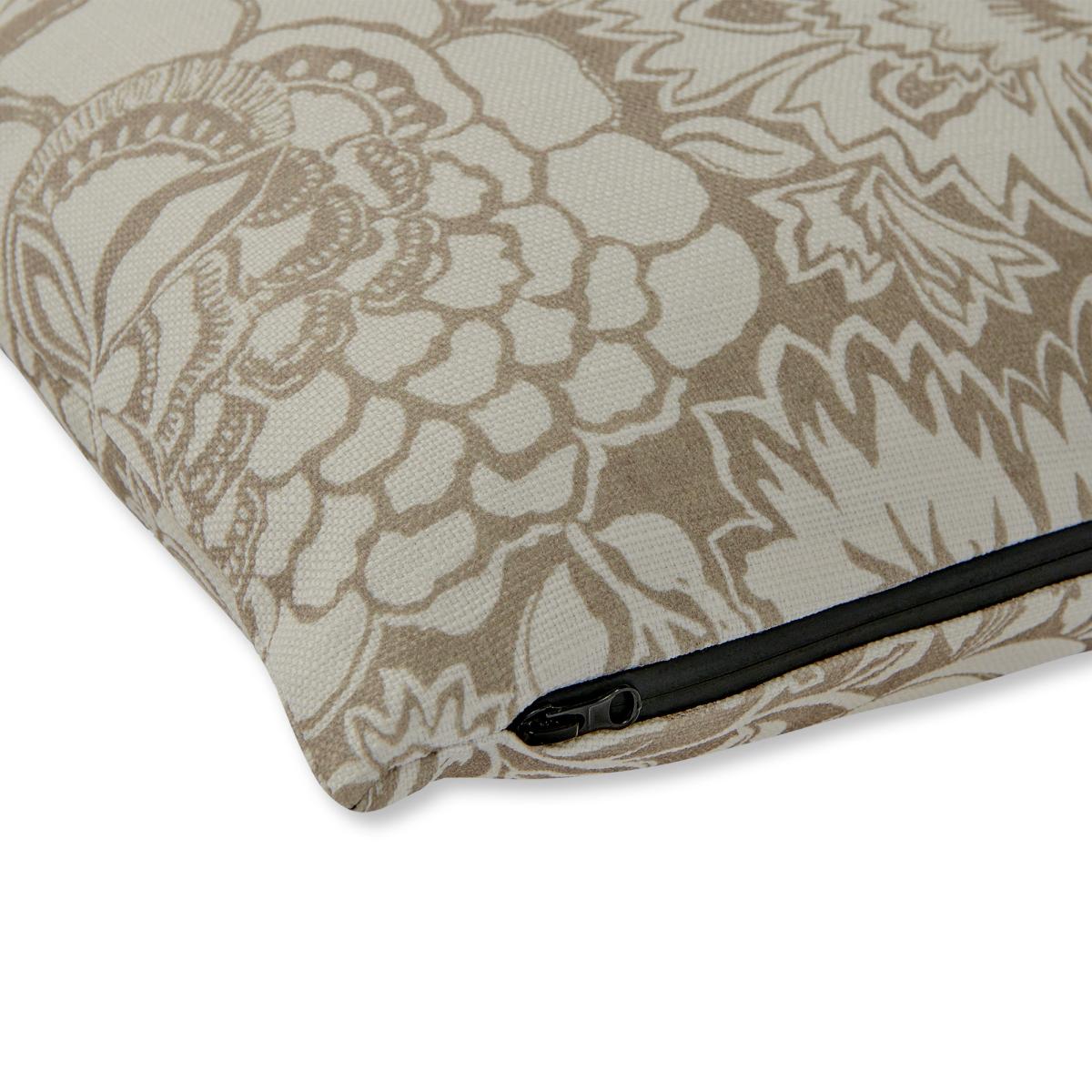 Poppy Damask Indoor Outdoor Cushion 647004 by Sanderson in Stone – image 2