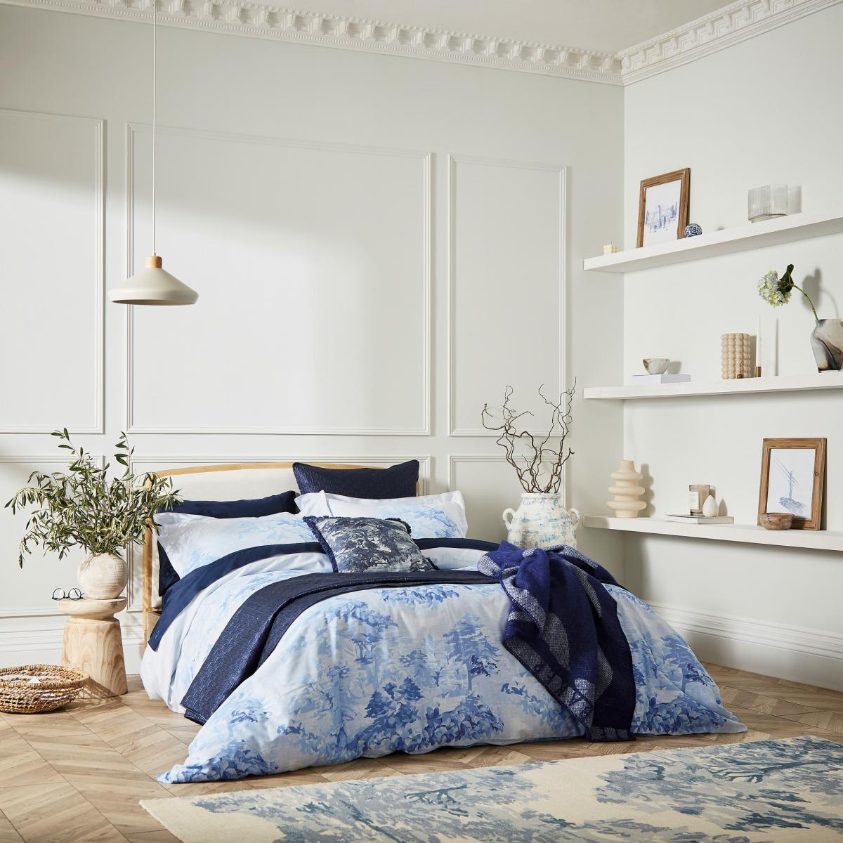 Landscape Toile Cushion by Ted Baker in Navy Blue45x45cm – image 4