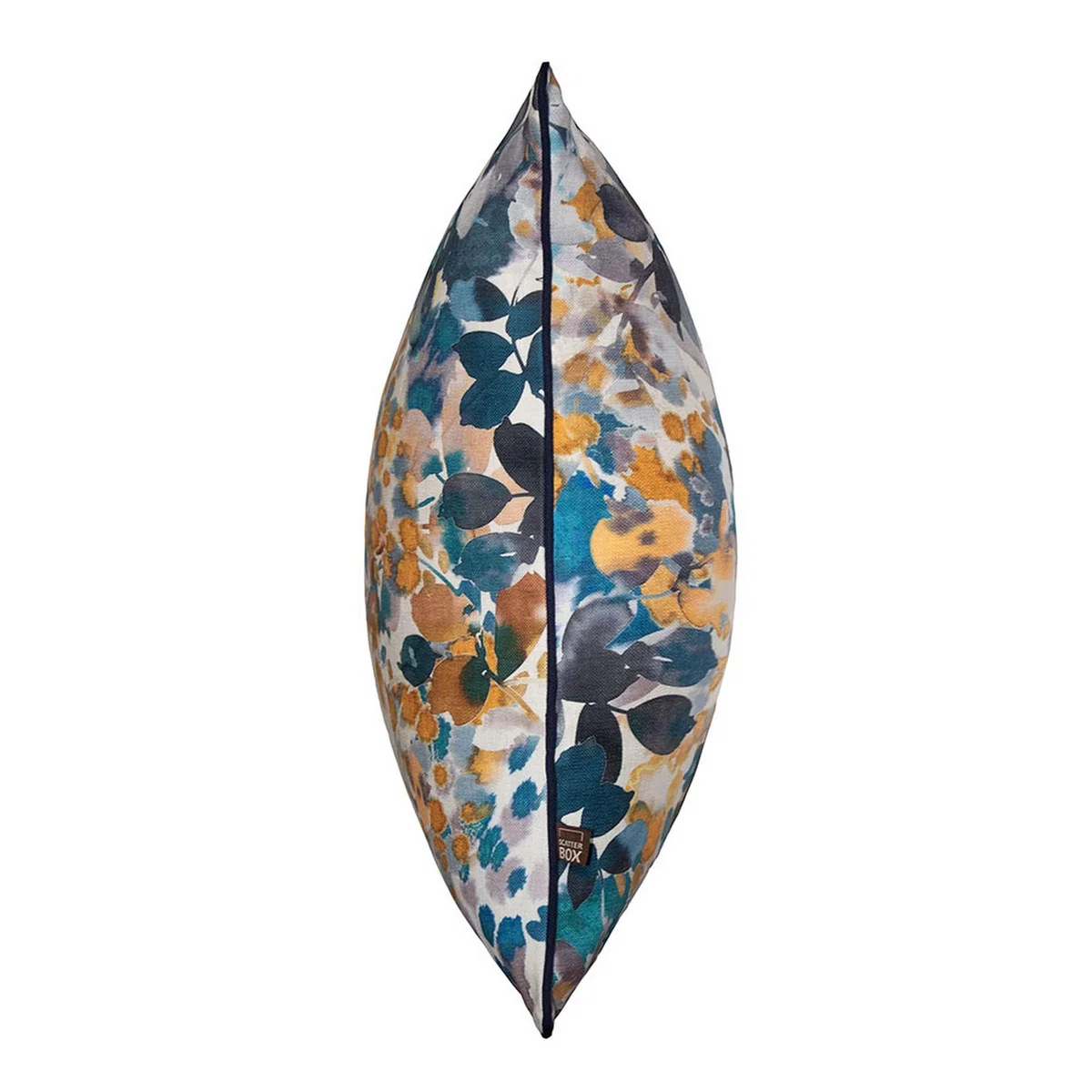 Amber Botanical Cushion in Blue Ochre Yellow&nbsp;45x45cm – image 2