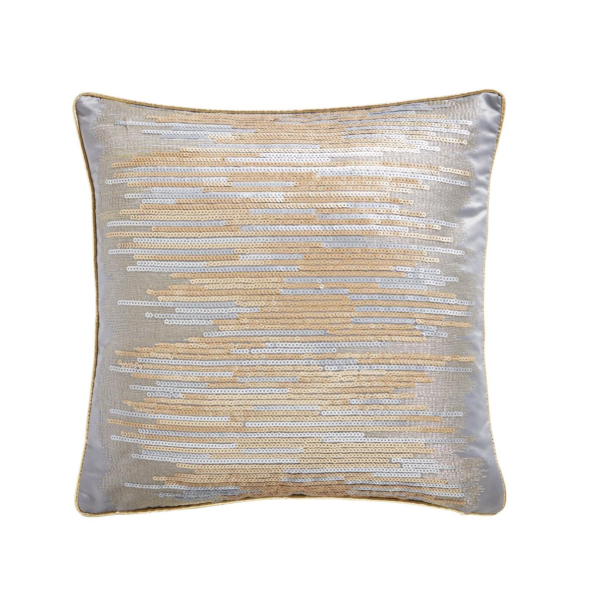 Shimmer Sequin Piping Cushion By Tess Daly in Gold Yellow – image 2