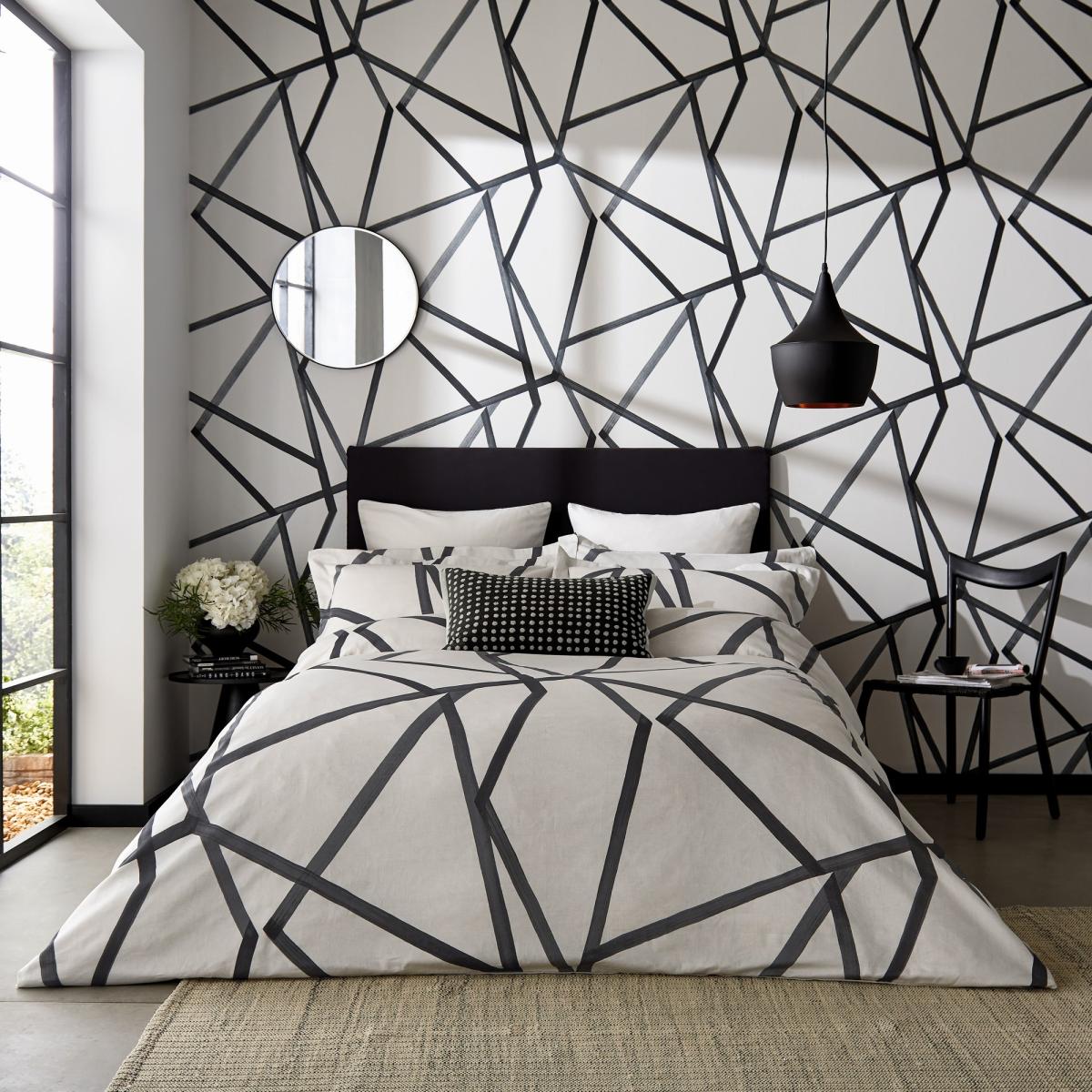 Sumi Spot Cushion by Morris & Co in Pearl & Charcoal Grey 40x60cm – image 4
