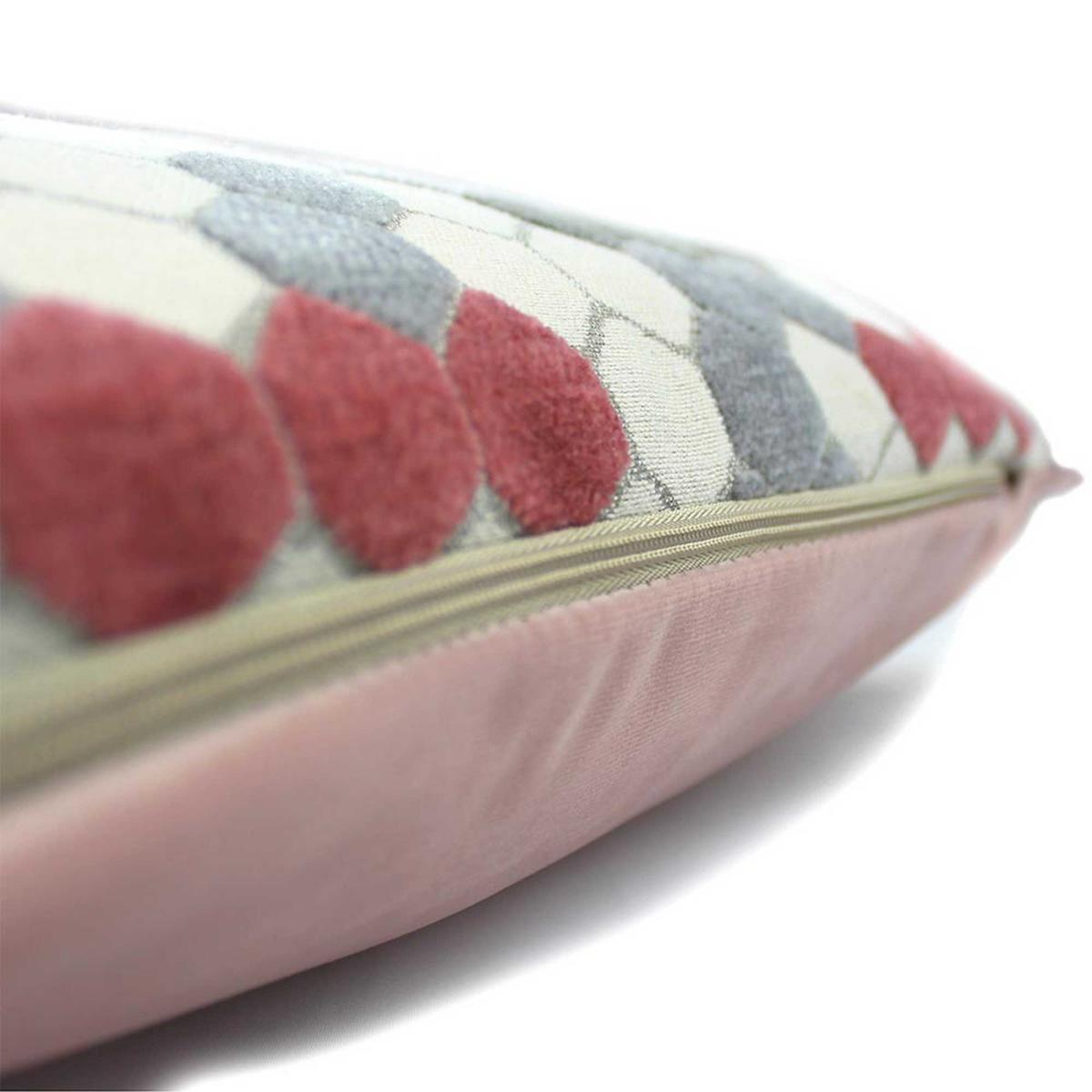 Hive Geometric Cushion in Blush Pink and Sage Green – image 1