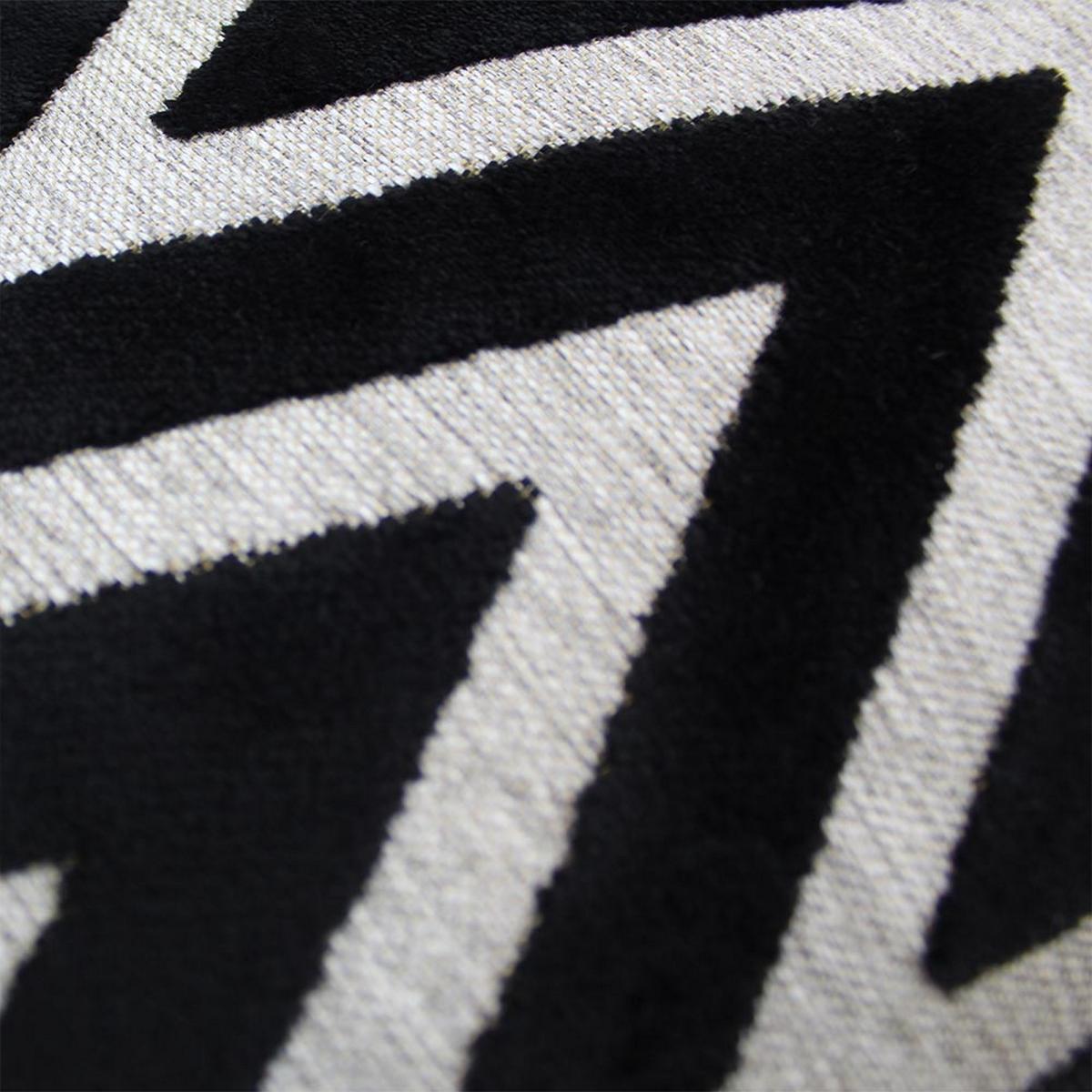 Bowie Zig Zag Geometric Bolster Cushion in silver grey35x50cm – image 2