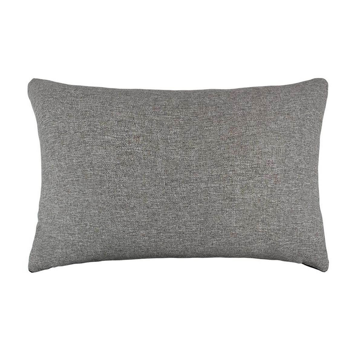 Bowie Zig Zag Geometric Bolster Cushion in silver grey35x50cm – image 4