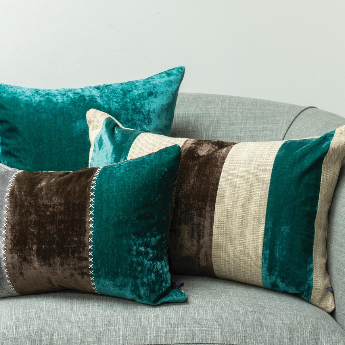 Aritha Velvet Cushion by William Yeoward in Jade Green – image 2