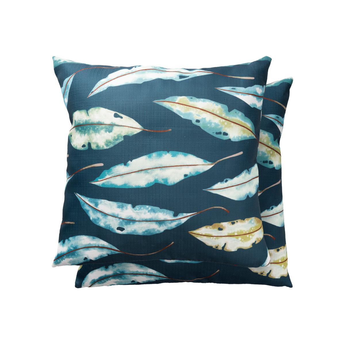 Kinina Leaf Indoor Outdoor Cushion By Harlequin in Marine Blue – image 1